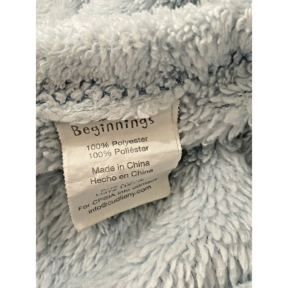 Little Beginnings Boys Super Soft Blue Blanket with Puppies - Picture 9 of 9